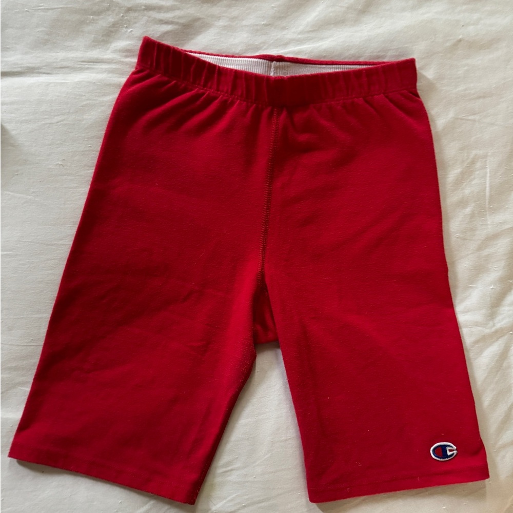 Vintage Champion Cherry Red Biker Shorts